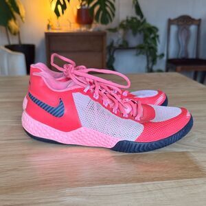 Nike Court Flare 2 Athletic Shoes Womens Sz 8 Casual Sneakers Red Pink Trainer